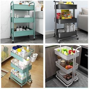 Youhui Storage Cart 3 Tier Rolling Trolley With Wheels For Kitchen Bedroom Cosmetic Organization - Product Image 1