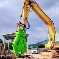 Cisaille hydraulique multifonctionnelle à double cylindre robuste pour excavatrice, idéale pour la démolition et le recyclage des métaux ferreux