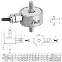 Capteur de force de tension et de compression à vis miniature, cellule de charge de traction et de poussée, 10/50/200/500N 1kN, électronique, industrie 3C