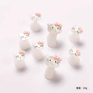 8 pièces/ensemble, accessoires de pédicure de style japonais colorés, séparateurs d'orteils en silicone Kawaii, dessin animé Hello Kitty - Product Image 5