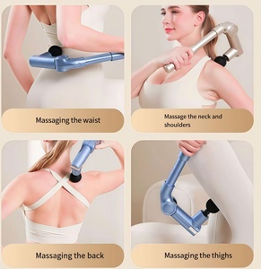 Convenient Foldable Fascia Gun with Extended Handle for Deep Muscle Massage, Promoting Daily <strong>Health</strong> and Relaxing Muscles - Product Image 6