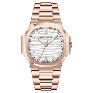 Specht & Sohne New Arrivals 5711 <b>Watches</b> for Men Ultrathin Steel Sapphire Crystal Mess Pink Quartz <b>Watch</b> Relogio Masculino 40MM - Product Image 5