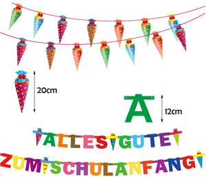 Sacchetti di Caramelle per Festa di Ritorno a Scuola, Striscioni in Carta, Bandierine, Palloncini in Lattice Stampati ABC 123, Adesivi per Zaini, Palloncini in Foil, Decorazioni - Product Image 5