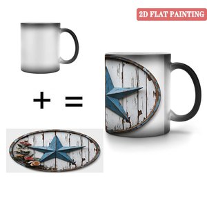 Frosted Black <b>Ceramic</b> <b>Mug</b> 11oz Heat Changing Magic Cup Round Smooth Rim Mouth Drinking Cup - Product Image 4