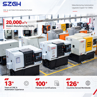 Tour CNC à banc incliné SZGH-25 avec moteur servo chinois, guide linéaire, capacité de 1500 kg et dispositif d'outillage motorisé