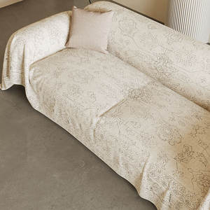 Housse de canapé de style ethnique, brodée, imitation lin, antidérapante, modulaire, type Temple Of Immortality - Product Image 4