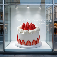 Décoration d'événements festifs : Gâteau d'anniversaire artificiel, Gâteau de mariage, Faux gâteau aux fruits, Gâteau à la crème aux fraises pour vitrines de boulangeries et présentoirs