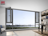 Profils en aluminium pour fenêtres et portes, persiennes verticales, fenêtres à battants à double vitrage avec moustiquaire, Chine