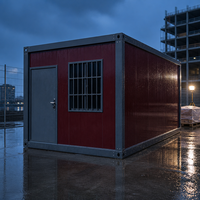 Modulares Flachdach-Fertighaus Schnell Aufbaubares Arbeiterwohnheim und Baustellenbüro mit Optionaler Küche, Bad und Treppe