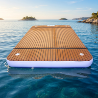 Plateforme flottante gonflable portable de luxe, quai d'extension gonflable pour yacht pour la mer et la plage