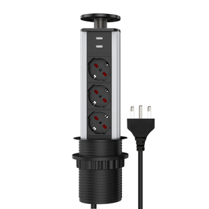 Enchufe emergente de conector <span class=keywords><strong>israel</strong></span>í superior negro para enchufe de mesa de interruptor de cocina/fábrica de toma de corriente eléctrica tipo <span class=keywords><strong>Israel</strong></span> Italia - Product Image 2