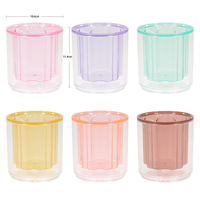 Article populaire : Porte-stylos rotatif multifonctionnel en plastique PS, rond, à 360 degrés, pour bureau, rangement, étui à pinceaux, support à crayons