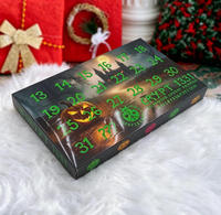 Boîtes cadeaux personnalisées pour calendrier de l'avent d'Halloween, calendrier de compte à rebours, boîte cadeau surprise en papier avec 32 compartiments