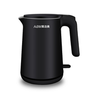Mini bouilloire électrique 1L compacte et portable en acier inoxydable à ébullition rapide avec arrêt automatique pour bureau, dortoir, vente en gros