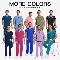 Nouveau Style hôpital à la mode Logo personnalisé hommes ensembles de gommages à manches courtes uniforme clinique dentaire infirmière gommage médical ensembles uniformes