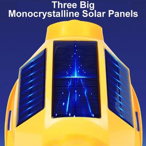 <span class=keywords><strong>Casque</strong></span> avec 3 panneaux solaires 2 ventilateurs climatisation ventilateur lumière LED avertissement RVB batterie au Lithium batterie externe <span class=keywords><strong>travail</strong></span> en plein air capuchon <span class=keywords><strong>de</strong></span> ventilateur solaire - Product Image 2