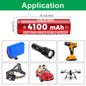 Cống cao vapcell 21700 Pin S41 21700 3.7V 4100mAh 45A dung lượng cao có thể sạc lại Li-ion 21700 pin cho các công cụ điện - Product Image 3