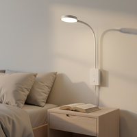 Lampe de chevet/étude portable à LED moderne, chargement rapide USB-C, contrôle tactile, gradation progressive, veilleuse murale facile à installer