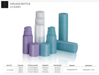 Flacon pompe sans air rechargeable de grande taille 250 ml, blanc, pour lotion, emballage cosmétique, soins personnels