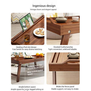 Mesa de Centro Cuadrada Moderna de Madera Maciza Natural, Ecológica, Duradera, Precio de Fábrica, Tamaño Personalizable Estable para Sala de Estar - Product Image 3