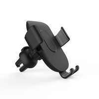 Chargeur de voiture sans fil à gravité 15W, double entrée USB-C et Micro USB, support de téléphone pour grille d'aération pour la navigation en conduite
