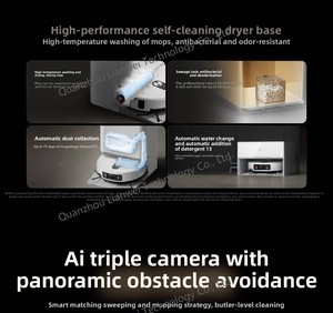 หุ่นยนต์ดูดฝุ่นถูพื้น <span class=keywords><strong>Xiaomi</strong></span> รุ่น 6 <span class=keywords><strong>Pro</strong></span> แรงดูด 30000Pa ระบบ AI หลบหลีกสิ่งกีดขวาง ทำความสะอาดตัวเองได้ เหมาะสำหรับใช้ในบ้าน - Product Image 5