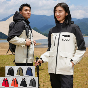 Warm Fleece Lined Color Block Hooded <b>Windbreaker</b> Waterproof Custom Logo Jacket For <b>Camping</b> And Daily Outdoor Wear - Product Image 6