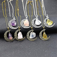 Breloques connecteurs célestes vintage bohèmes en alliage métallique, motif lune évidée, pour la création de bijoux (colliers, bracelets, boucles d'oreilles)