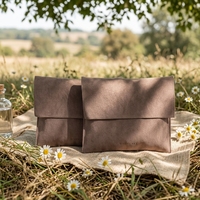 Sac d'emballage en tissu suédé noir personnalisé avec logo imprimé BasiShun, pochette à cordon recyclable pour bijoux et livres – Grande Vente