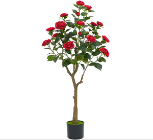 Planta Artificial de Camelia Verde con Follaje de PE Resistente a los Rayos UV, Altura Personalizada, Ecológica, Ignífuga, con una Vida Útil de 10 Años - Product Image 3