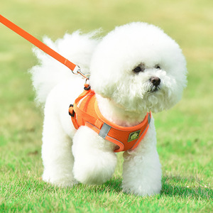 Han Ke Miao Pet <b>Harness</b> Vest Breathable Reflective Chest Strap For <b>Dog</b> Walking Outdoor Use Small Medium <b>Large</b> Size - Product Image 1