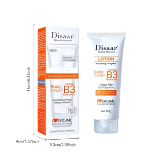 Disaar Loções corporal clareadoras de pele vitamina E Loção hidratante para rosto e corpo com colágeno para mulheres
