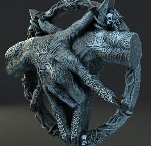 Witt Nuevo producto-Pieza colgante de pared de cuerno de mano del diablo-Artesanía de resina-Colgante tribal nativo americano-Atrapasueños - Product Image 2