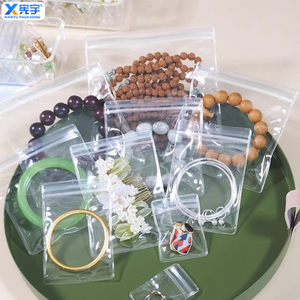 Bolsa de Plástico Transparente de PVC Antioxidante para Joyería, Bolsa de Almacenamiento Autosellable Impermeable con Logotipo para Anillos, Pulseras y Piedras Preciosas - Product Image 1