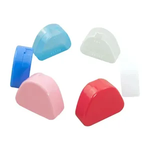 Nouvelle boîte de rangement portable pour prothèses dentaires en PP, avec fermeture à clip, couleur unie, pour maintenir les dents artificielles au sec - Product Image 1