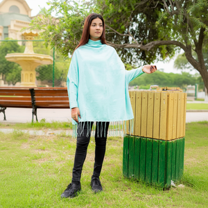 Ponchu élégant cousu pour femmes/dernier créateur/vêtements de fête supérieur pour elle) (le produit peut être peu varié) - Product Image 1