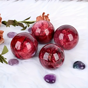 Esfera de Piedra Lunar Roja Pulida al por Mayor, Cristal Natural Curativo para Meditación y Decoración del Hogar - Product Image 2