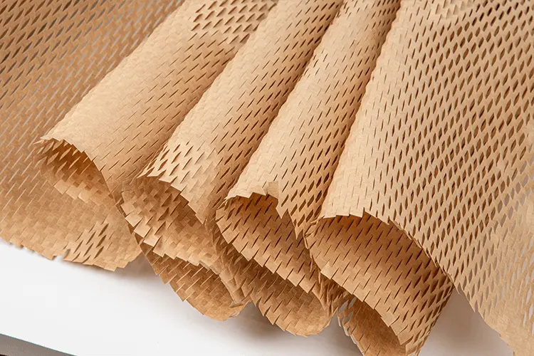 Biodegradable Filling Material Package Cushion Eco Filler Paper Packaging Folding Foldable Kraft Paper honeycomb wrap paper