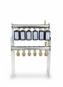 Colector Inteligente de Acero Inoxidable GHSYS6p de 6 Vías para Calefacción por Suelo Radiante, Colector de Control de Zonas Hidrónicas - Product Image 4