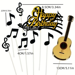 Nuovo arrivo carta nota musica violino torta decorazione set per festival <span class=keywords><strong>di</strong></span> musica torta <span class=keywords><strong>di</strong></span> <span class=keywords><strong>compleanno</strong></span> - Product Image 3