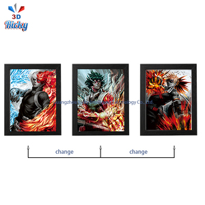 500 Designs Affiches 3D, Affiches Anime 3D, Images Lenticulaires à Effet de Déplacement en Plastique pour Offre Spéciale, Affiches Murales d'Art d'Animation en Gros - Product Image 3