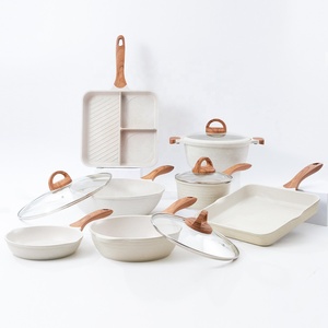 JEETEE — ensemble d'ustensiles de cuisine OEM de grande taille avec couvercle en verre, antiadhésif, adapté aux éviers électriques et à gaz à Induction - Product Image 1