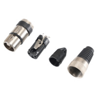 Connecteur XLR 3 broches mâle-femelle économique avec 5 anneaux de codage couleur – Prise microphone XLR en gros pour câble audio OEM
