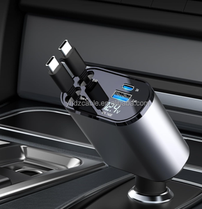 <span class=keywords><strong>Chargeur</strong></span> de voiture rétractable, <span class=keywords><strong>chargeur</strong></span> rapide de téléphone pour voiture, câbles rétractables <span class=keywords><strong>double</strong></span> type C pour Galaxy S24 Google Pixel iPhone 15 Pro Max - Product Image 2
