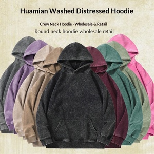 Cao Trọng Lượng Cổ Điển Axit Rửa Sạch Thời Trang Phố Trống 100% Cotton Unisex Quá Khổ Tùy Chỉnh Người Đàn Ông Áo Cho Nam Giới - Product Image 1