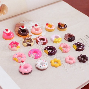 Nhật Bản Nhựa Bánh Donut Charms Đối Tự Làm Đồ Trang Sức Làm Kẹp Tóc Điện Thoại Trang Trí Nhà Búp Bê Thu Nhỏ Thực Phẩm Tủ Lạnh Nam Châm - Product Image 3