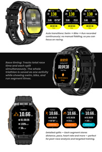 Reloj Inteligente Deportivo Profesional C32 Pro, Monitoreo de Salud 24H 5PD, Posicionamiento GPS, Resistente al Agua 2ATM, <span class=keywords><strong>para</strong></span> Tenis - Product Image 5