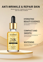 PUQIANNA usine cosmétique 24K GOLD Sérum Hydratant Acide Hyaluronique Anti-âge Blanchissant Sérum de soin de la peau Or Sérum pour le visage