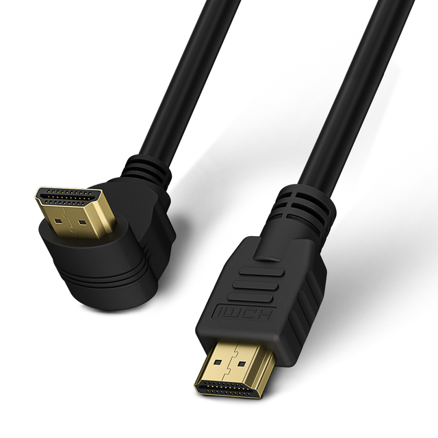 Hot Sale New Bulk 4K High Speed Micro for HDMI Cable Right Angle 180 Degree 90 Degree 8K PVC Cable for Computer Speaker