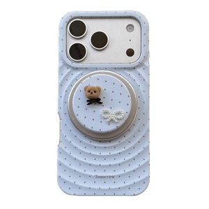 เคสโทรศัพท์แบบแข็งลายหมีจุดพร้อมขาตั้งแม่เหล็ก สำหรับ iPhone 17 Pro Max 16 15 14 ฝาหลังแบบมินิมอล - Product Image 5
